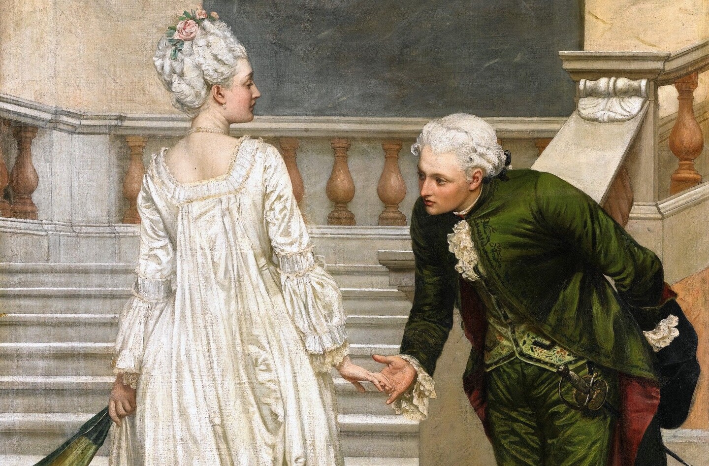 Valentine Cameron Prinsep, (1836 - 1904), Auf Wiedersehen, 1877-1887, Ausschnitt, ehemaliger Bestand Hamburger Kunsthalle