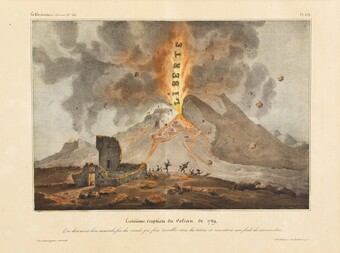 Auguste Desperet (1804–1865)  Dritter Ausbruch des Vulkans von 1789, 1833, Privatsammlung, Hamburg