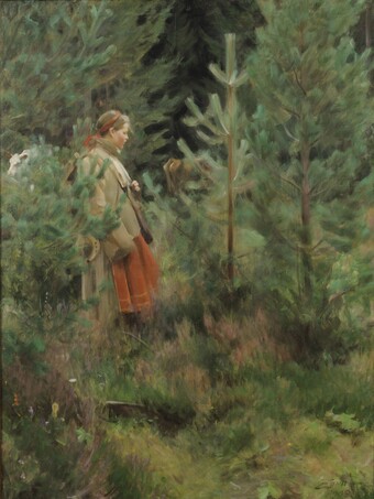 Anders Zorn (1860–1920), Hirtin, 1908, Öl auf Leinwand, 121 x 91,5 cm, Zornmuseet, Mora, © Zornmuseet, Mora
