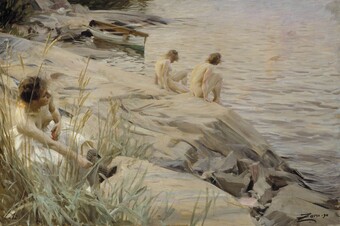 Anders Zorn (1860–1920), Im Freien, 1890, Öl auf Leinwand, 69 x 101,5 cm, Ateneum Art Museum, Helsinki, © Foto: Finnish National Gallery / Hannu Aaltonen
