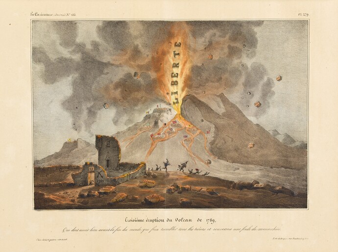Auguste Desperet (1804–1865)  Dritter Ausbruch des Vulkans von 1789, 1833, Privatsammlung, Hamburg