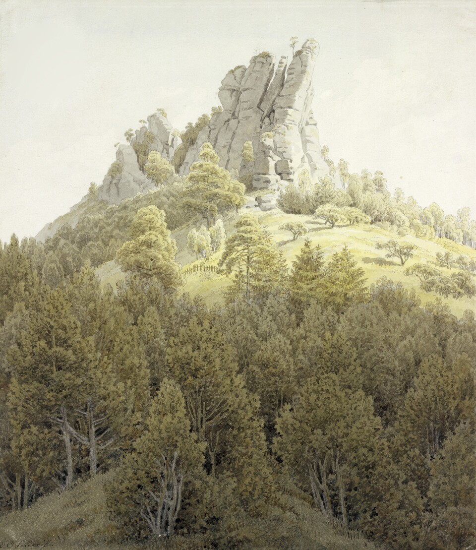 Caspar David Friedrich, Der Feldstein bei Rathen, 1828