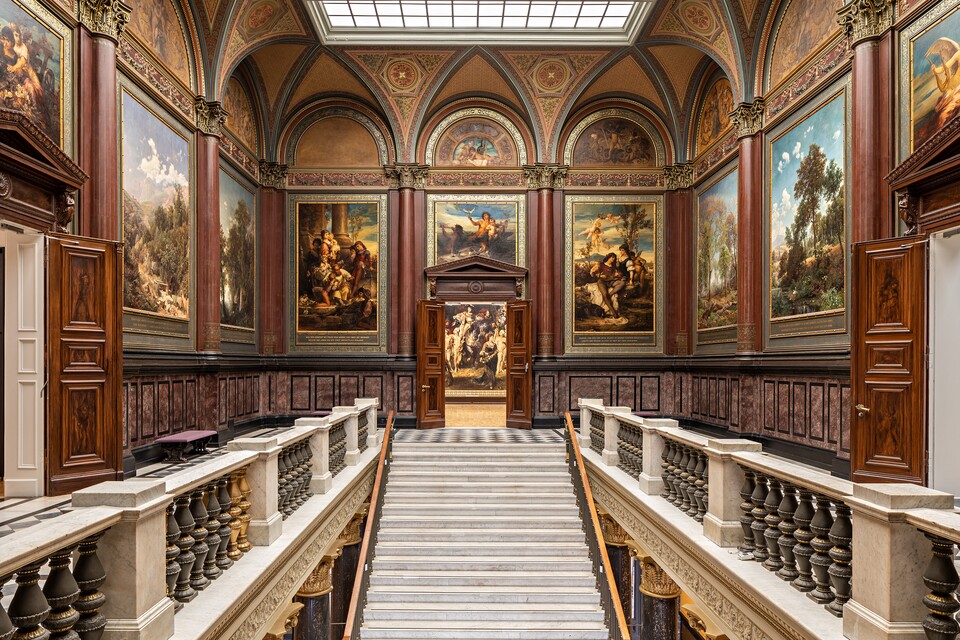 Treppenhaus in der Lichtwarkgalerie der Hamburger Kunsthalle © Hamburger Kunsthalle, Foto: Fred Dott