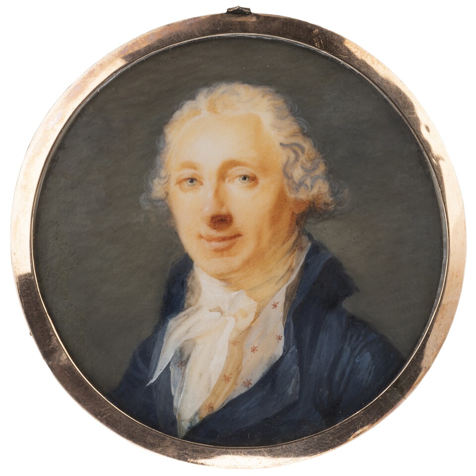 Domenico Bossi (1767–1853), Dr. med Paul Hinrich Büsch, um 1795 Aquarell und Gouache auf Elfenbein, 6,0 cm (Durchmesser), Hamburger Kunsthalle © Hamburger Kunsthalle, Foto: Birgitt Schmedding