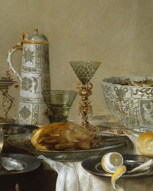 Willem Claesz.Prunkstillleben, Detail, © Hamburger Kunsthalle / bpk Foto: Elke Walford