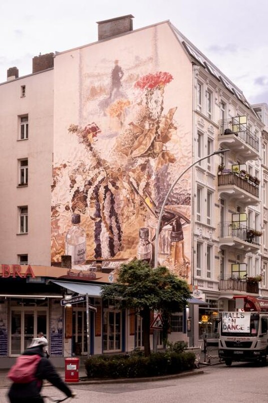 Caspar David Friedrich Mural von Fintan Magee in Hamburg, Portugiesenviertel, Foto Jérome Gerull