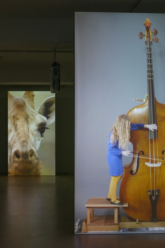 Annika Kahrs (*1984) Infra Voice, 2018 3-Kanal-Videoinstallation, 10:35 Min., in Farbe, mit Ton Hamburger Kunsthalle, Dauerleihgabe des Fonds für Junge Kunst der Stiftung Hamburger Kunstsammlungen © Annika Kahrs Foto: Hans Wulf Kunze