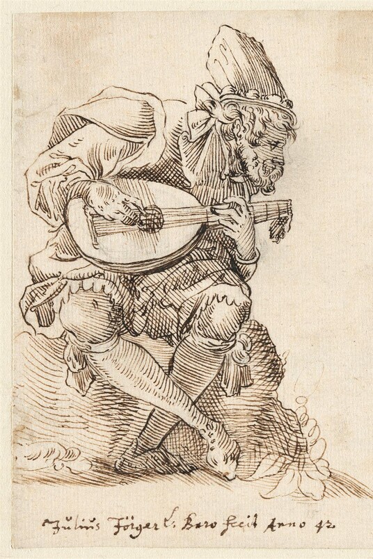 Johann Septimius von Joerger (1594/96–1662/72) Sitzender Mandolinenspieler, um 1642 © Hamburger Kunsthalle/bpk Foto: Christoph Irrgang