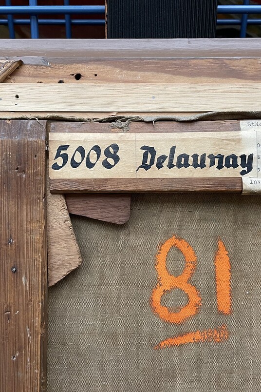 Aufnahme der Rückseite von Robert Delaunay, »Die Türme von Laon«