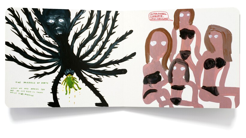 David Shrigley (*1968) Yellow bird with worm Zürich, Edition Fink, 2003 © VG Bild-Kunst, Bonn 2017 Foto: © Hamburger Kunsthalle / bpk, Christoph Irrgang