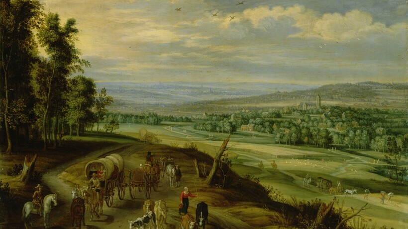 Isaac van Oosten, (1613 - 1661), Niederländische Landschaft, © Hamburger Kunsthalle / bpk Foto: Elke Walford