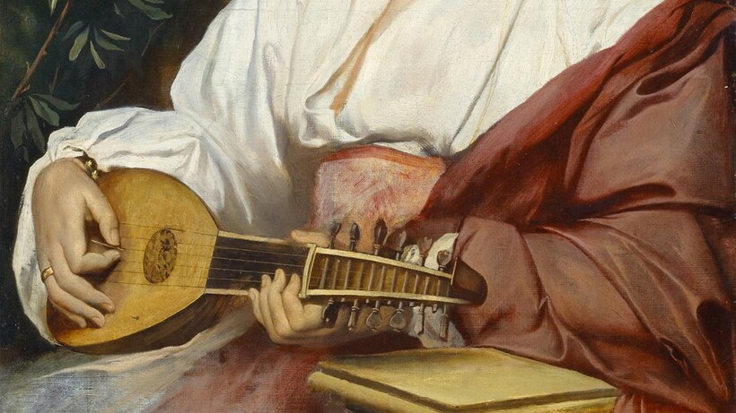  Anselm Feuerbach, Mandolinenspielerin (1829-1880), Detail,© Hamburger Kunsthalle / bpk Foto: Elke Walford