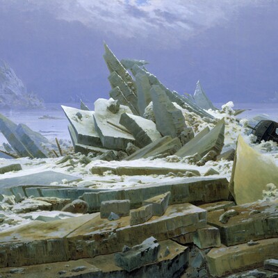 Caspar David Friedrich (1774–1840) Das Eismeer, 1823/24 Öl auf Leinwand, 96,7 x 126,9 cm Hamburger Kunsthalle © Hamburger Kunsthalle / bpk Foto: Elke Walford