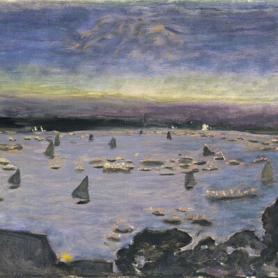 Pierre Bonnard (1867–1947) Lampionkorso auf der Außenalster, 1913 Öl auf Leinwand, 37,5 x 47,5 cm © Hamburger Kunsthalle / bpk Foto: Elke Walford