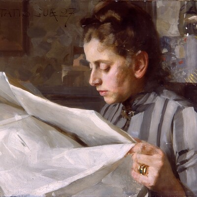 Anders Zorn (1860–1920), Die lesende Emma Zorn, 1887, Zornmuseet, Mora © Zornmuseet, Mora