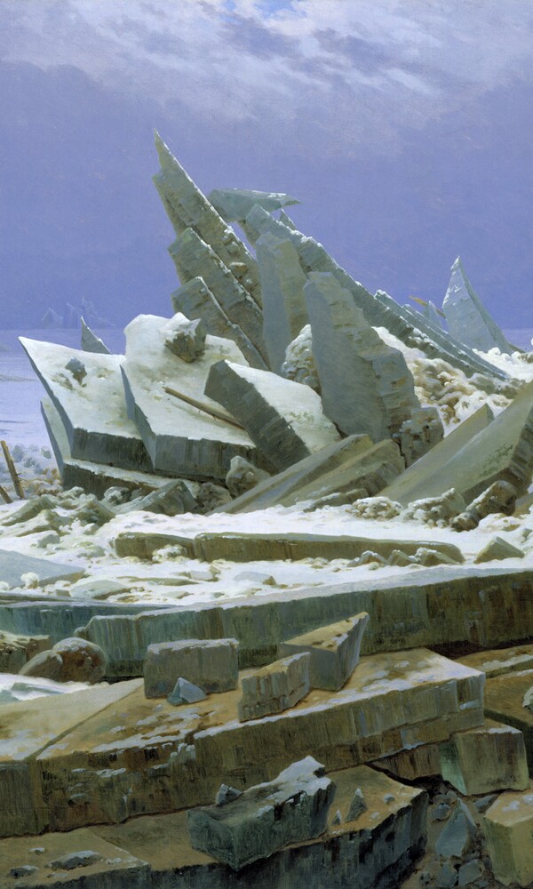 Caspar David Friedrich (1774–1840) Das Eismeer, 1823/24 Öl auf Leinwand, 96,7 x 126,9 cm Hamburger Kunsthalle © Hamburger Kunsthalle / bpk Foto: Elke Walford